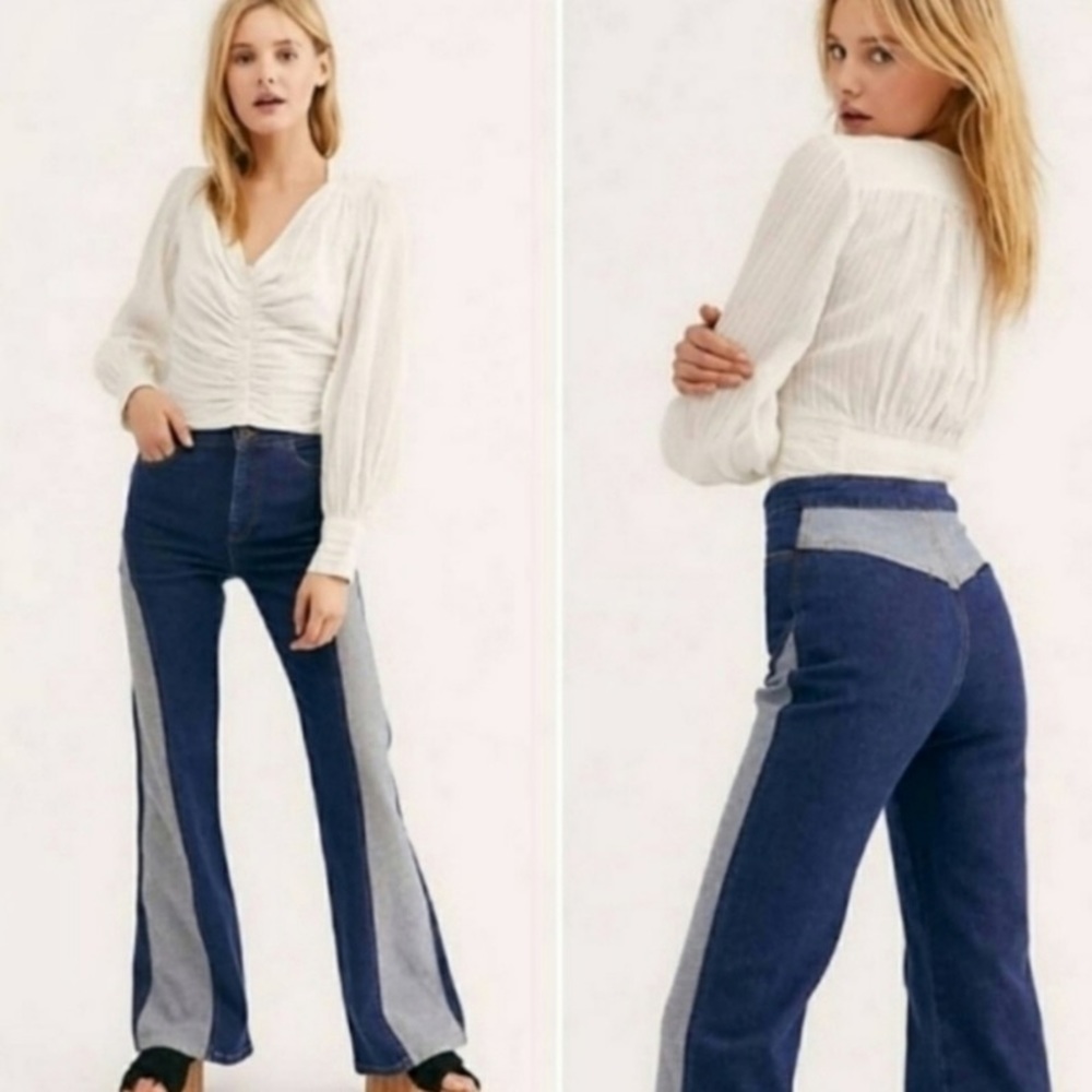 Free People Flip It Reverse It Flare Jeans